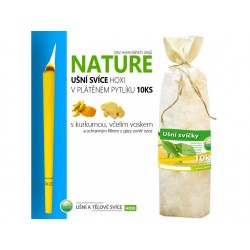 Ušní svíce HOXI NATURE - v plátěném pytlíku 10ks