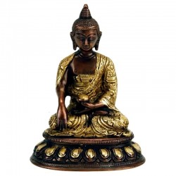 Buddha Shakyamuni mosazný 16 cm kovová soška