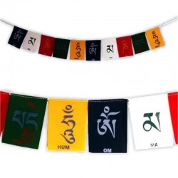 Tibetské modlitební vlaječky Lungta OM MANU PADME HUM 10x13 cm