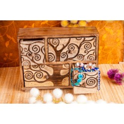 Dřevěná skříňka / šperkovnice s keltským stromem života