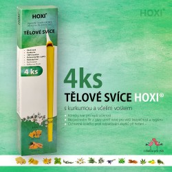 Tělové svíce HOXI NATURE - bez esenciálních olejů - v krabičce 10ks