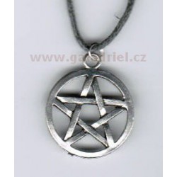 Amulet - náhrdelník pentagram 2 na šňůrce