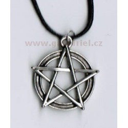 Amulet - náhrdelník pentagram 3 na šňůrce