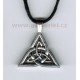 Amulet - náhrdelník keltský uzel dvojitý na šňůrce / přívěšek
