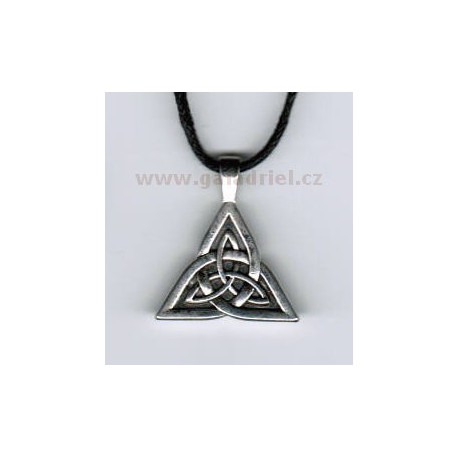 Amulet - náhrdelník keltský uzel dvojitý na šňůrce / přívěšek