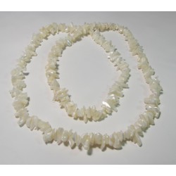 Dlouhý náhrdelník 90cm - Perleť bílá