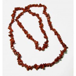 Dlouhý náhrdelník 90cm - Jaspis červený